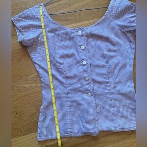 Purple gingham blouse